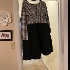 Houndstooth petticoat dress